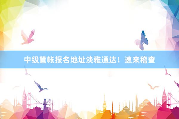 中级管帐报名地址淡雅通达！速来稽查